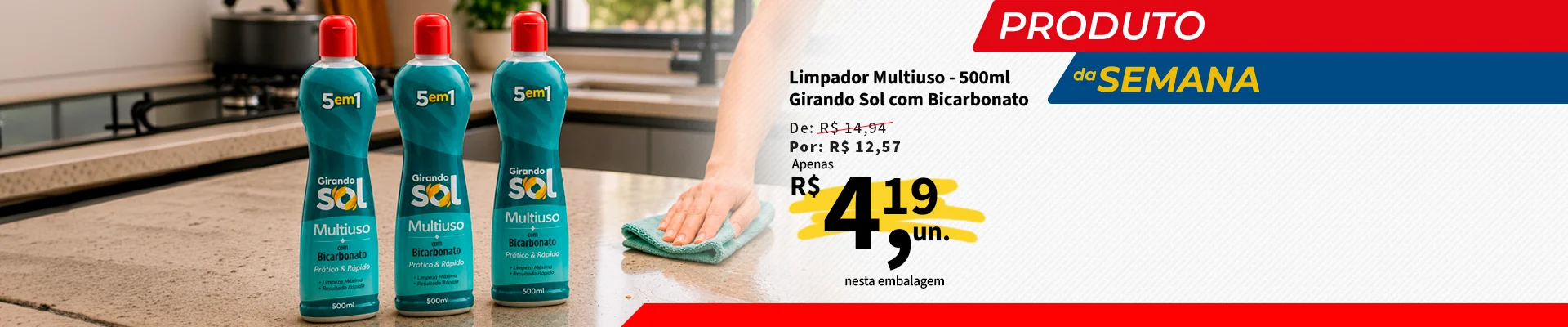 Limpador Girando Sol Bicarbonato