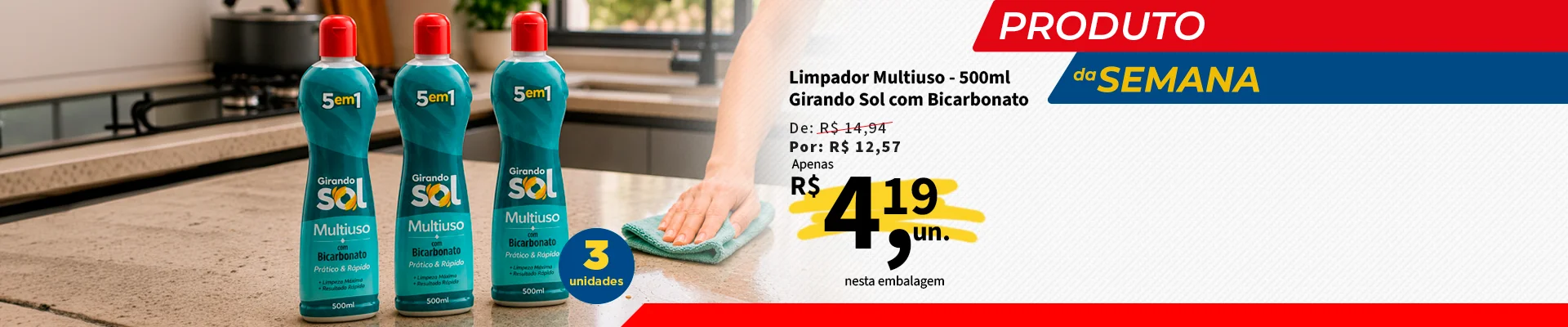 Limpador Girando Sol Bicarbonato
