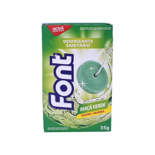 Pedra Sanitária Desodorizadora Font 35g Maçã Verde
