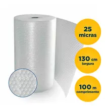 Plástico Bolha 130cmx100m 25 Micras