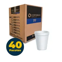 Copo Térmico 180ml Branco 25 Unidades Copobras com 40 Pacotes