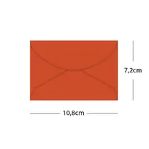 Envelope Visita 7,2cmx10,8cm 80g Color Plus Vermelho / Tóquio com 100 Unidades