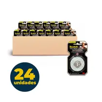 Fita Dupla Face Espuma 24mm x 1,5m Scotch com 24 Unidades