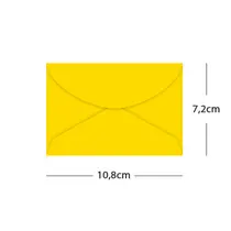 Envelope Visita 7,2cmx10,8cm 80g Color Plus Amarelo / Rio de Janeiro com 100 Unidades