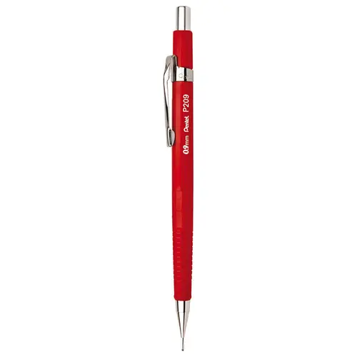 Lapiseira Técnica 0.9mm Pentel P209 Vermelha com 12 Unidades