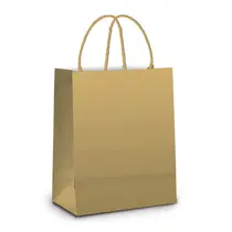 Sacola Papel Presente PP 14cm x 16cm x 8cm LC Lisa Ouro com 1.000 Unidades