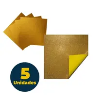 Chapa de Eva 40cm x 48cm Glitter Dourado com 5 Unidades