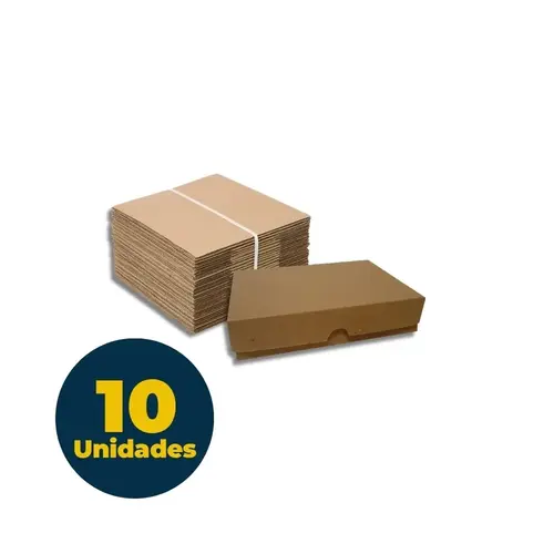 Caixa de Alfajor 28cm x 4cm x 21cm Parda com 10 Unidades