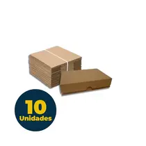 Caixa de Alfajor 28cm x 4cm x 21cm Parda com 10 Unidades