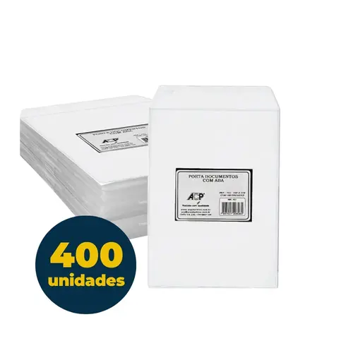 Porta Documento com Aba 15cm x 21cm ACP P-21 com 400 Unidades