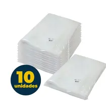Saco Plástico A3 0.15 micras 32,8cmx43cm Grosso 6 Furos 10 Pacotes com 10 Unidades