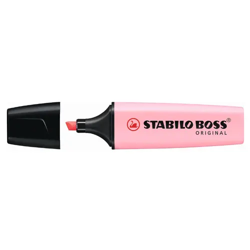Marca Texto Stabilo Boss Rosa Pastel com 10 Unidades