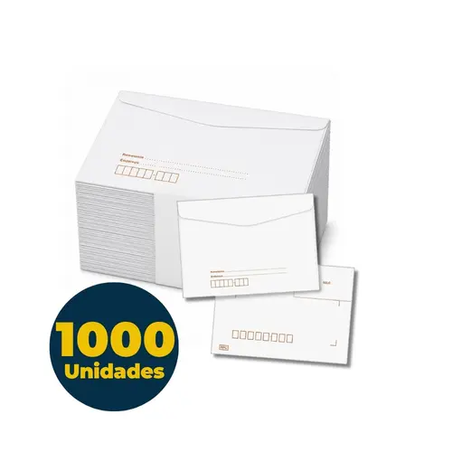 Envelope Carta Branco 11,4cmx16,2cm 63g RPC com 1.000 Unidades