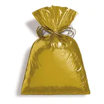 Saco Metalizado 25cm x 37cm Cromus Liso Ouro 50 Unidades com 20 Pacotes