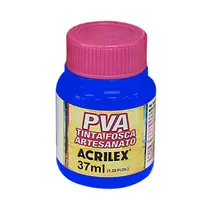 Tinta Fosca PVA Artesanato 37ml Acrilex Azul Ultramar 543 com 12 Unidades