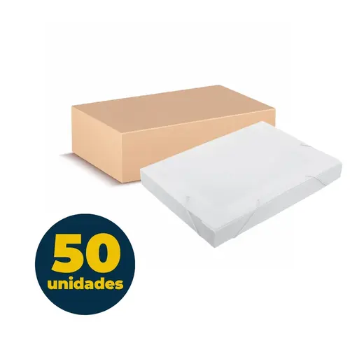Pasta Novaonda Ofício 245mm x 335mm x 35mm Cristal com 50 Unidades