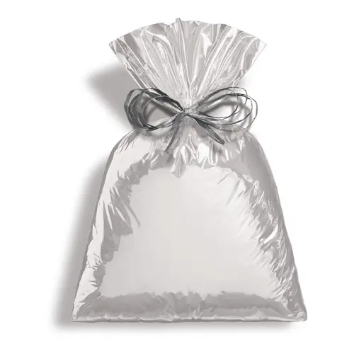 Saco Metalizado 25cm x 37cm Cromus Liso Prata 50 Unidades com 20 Pacotes