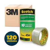 Fita Adesiva PP 45mmx45m Scotch 3M 5802 Transparente com 120 Unidades