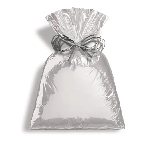 Saco Metalizado 20cm x 29cm Cromus Liso Prata 50 Unidades com 20 Pacotes