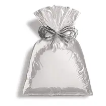Saco Metalizado 20cm x 29cm Cromus Liso Prata 50 Unidades com 20 Pacotes