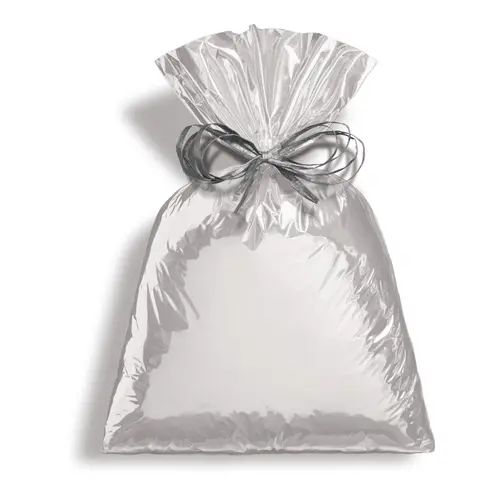 Saco Metalizado 10cm x 14cm Cromus Liso Prata com 1.000 Unidades