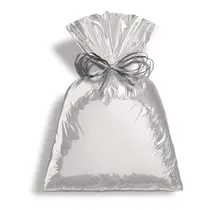 Saco Metalizado 15cm x 22cm Cromus Liso Prata 50 Unidades com 20 Pacotes