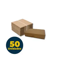 Caixa Para Doces 37cm X 6cm X 27cm Parda Com 50 Unidades