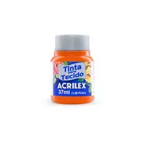 Tinta para Tecido Fosca 37ml Acrilex Laranja 517 com 12 Unidades