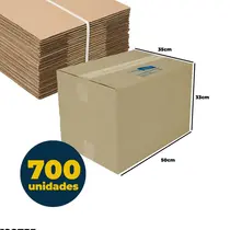 Caixa de Papelão Simples 50cm x 35cm x 33cm Casa do Papel TRAN002 com 700 Unidades