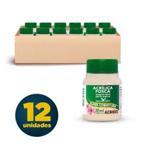 Tinta Acrílica Fosca 37ml Acrilex Areia 817 com 12 Unidades