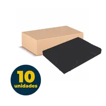 Pasta Polionda Ofício 24,5cmx33,5cmx3,5cm Preta com 10 Unidades
