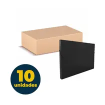 Pasta Polionda Ofício 25cmx33,5cmx2cm Preta com 10 Unidades