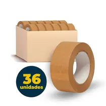 Fita Adesiva Kraft 36mmx50m Eurocel Marrom com 36 Unidades