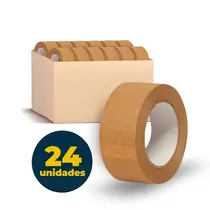 Fita Adesiva Kraft 36mmx50m Eurocel Marrom com 24 Unidades