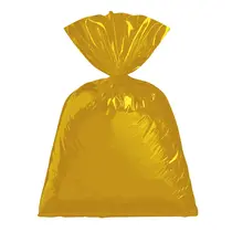 Saco Metalizado 25cm x 35cm 50 Unidades Gala Liso Ouro 20 Pacotes