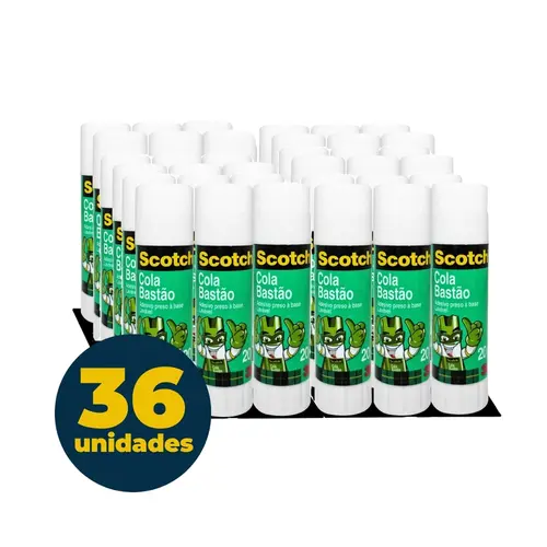 Cola Bastão Média 20g 3M Scotch EE-308 com 36 Unidades
