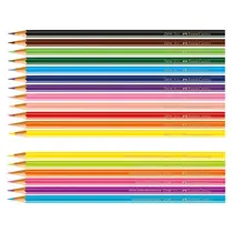Lápis de Cor 12 Cores Sextavado Faber-Castell Castell + 6 Lápis Neon com 12 Estojos