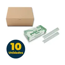 Grampo 26/8 5.000 Unidades ACC Cobreado com 10 Caixas