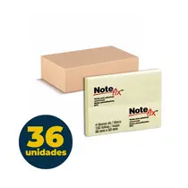 Recado Adesivo Removível 38mmx50mm Notefix Amarelo 4 Blocos de 100 Folhas NF3 com 36 Unidades
