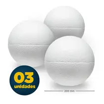 Bola de Isopor 20cm com 3 Unidades