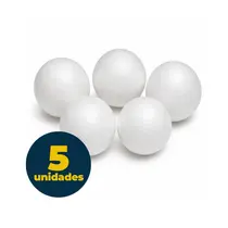 Bola Isopor 150mm com 5 Unidades