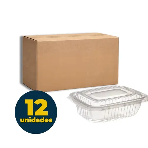 Pote Plástico 700ml Transparente Freezer/Microondas Galvanotek G302 com 12 Pacotes de 10 Unidades