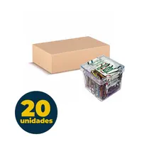 Clipes N-1/0 ACC Colorido 20 Caixas com 100 Unidades