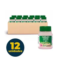 Tinta Acrílica Fosca 37ml Acrilex Rosa Bebê 813 com 12 Unidades