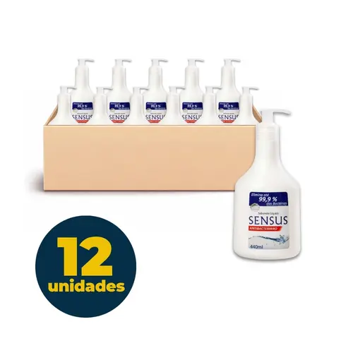 Sabonete Líquido 440ml Sensus Antibacteriano com 12 Unidades