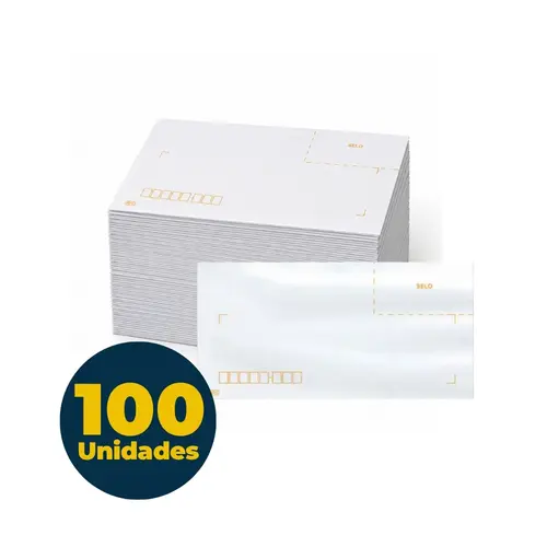 Envelope Ofício Branco com RPC 11,4cmx22,9cm 63g com 100 Unidades