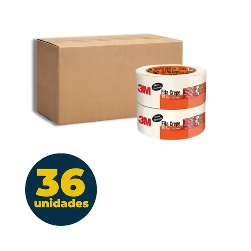 Fita Crepe 48mm x 50m 3M Tartan 101LA com 36 Rolos