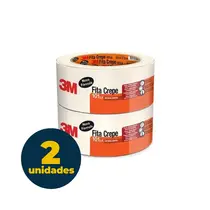 Fita Crepe 48mm x 50m 3M Tartan 101LA com 2 Rolos