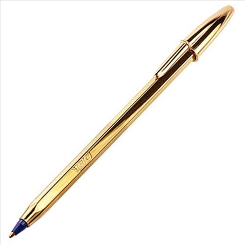 Caneta Bic Dourada E Prata Caixa Caneta Esferografica Bic Cristal Celebration 1 0mm Corpo Ouro Prata Tinta Azul Preta Com 25 Unidades Em Promocao Aproveite
