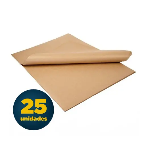 Papel Kraft Natural 140g 66cmx96cm 25 Folhas
